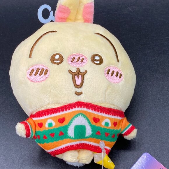 Chiikawa 7-11 Collab Sweater Usagi (D) Key Chain Plush Doll 2024 Christmas NWT - Picture 7 of 13